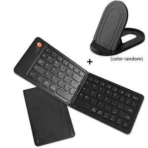 Folding Bluetooths Mini Keyboard for Tablet Phone Bt 5.1 Wireless Travel Keyboard Ultra Thin Foldable Keyboard for ipad