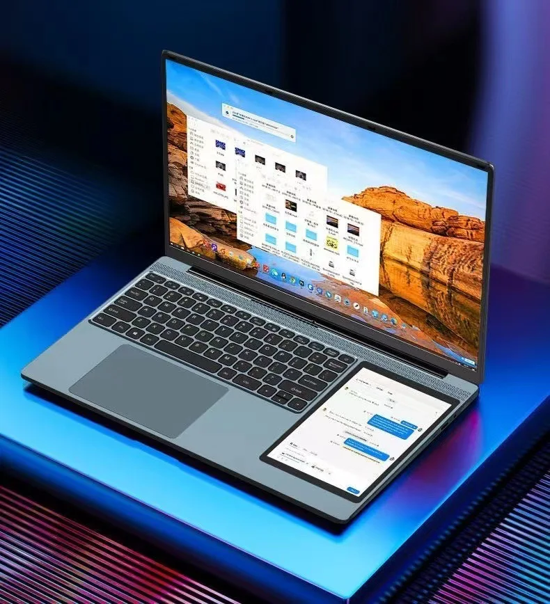 15.6"+7" Laptop Intel N100 4core DDR 16G 32GB SSD 128GB-2TB 1920*1080IPS Wifi 2.4g 5g Win11 Dual Screen Ultrabooks