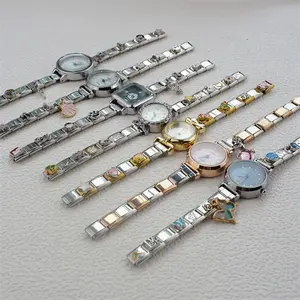 DIY Charms Bracelet Watch Italian Charms Fashion Jewelry Stainless Steel Bracelet Watch