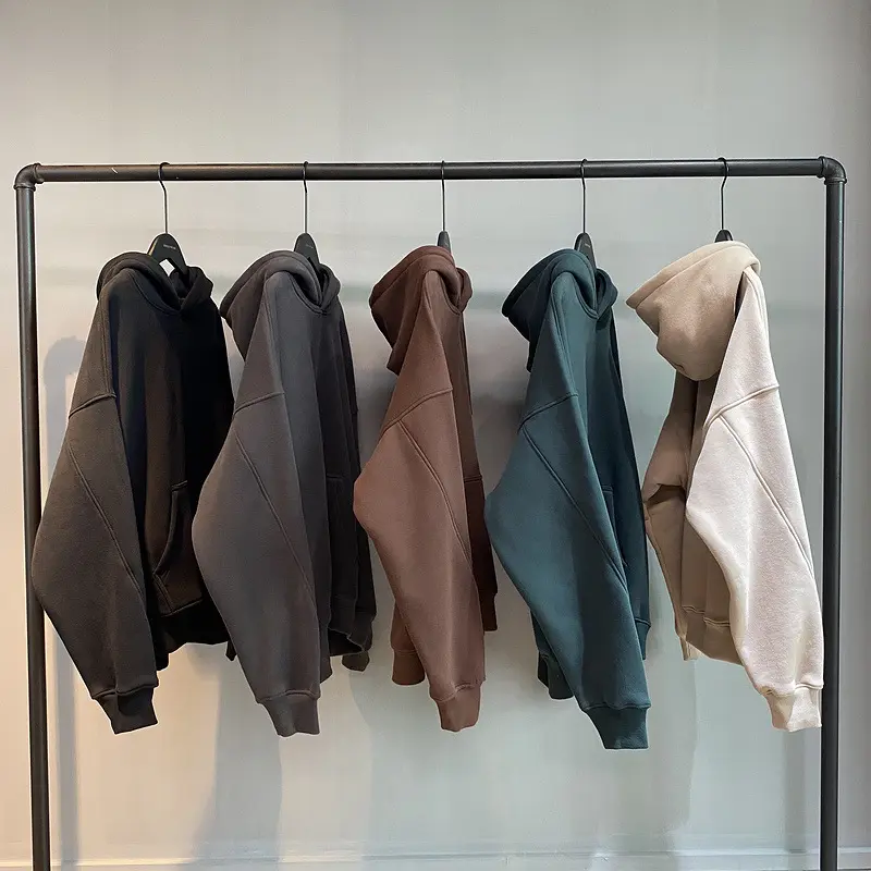 Manufacture Cotton 100% Drop Shoulder Hoodies Pullover Unisex Custom Heavyweight Oversized Blank Embroidery Hoodies Sweatshirt