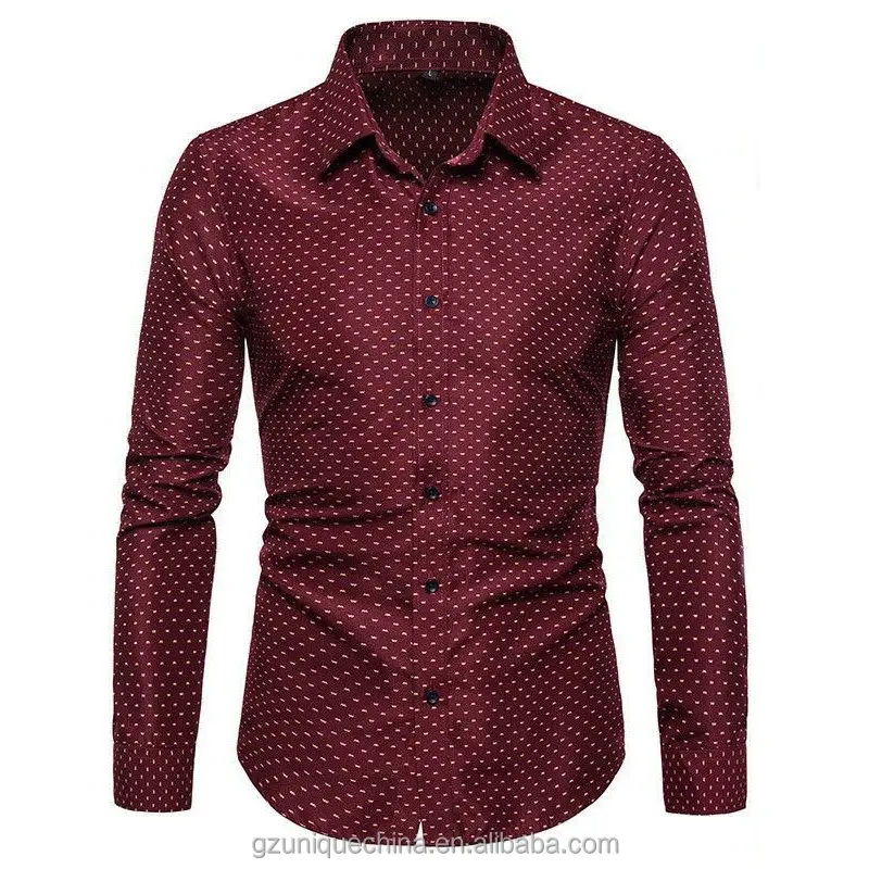 Wholesale Men's Digital Printed Shirt Long Sleeve Shirt for Men