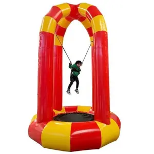 Outdoor Single Person Inflatable Trampoline Bungee Jumping Equipment Price for Sale Playground Sport Game Equipment PVC