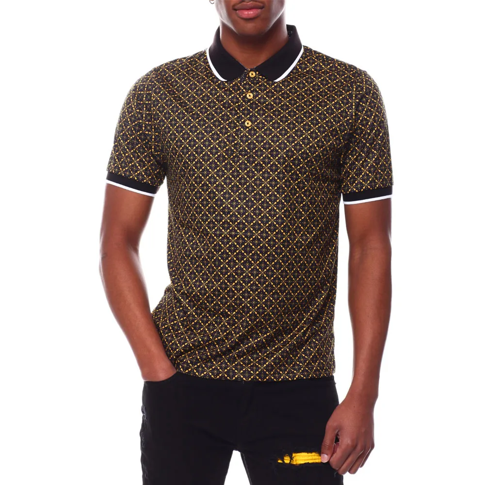 Brown Color 100% Cotton Sublimation Polo T-Shirt For Men Loose Fit Printed Quick Dry Plain Polyester Material T Shirt For Men