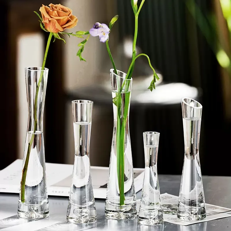 Nordic Home Decor Flowerpots Vases Glasses Home Room Decorative Small Size Glass Flower Vase