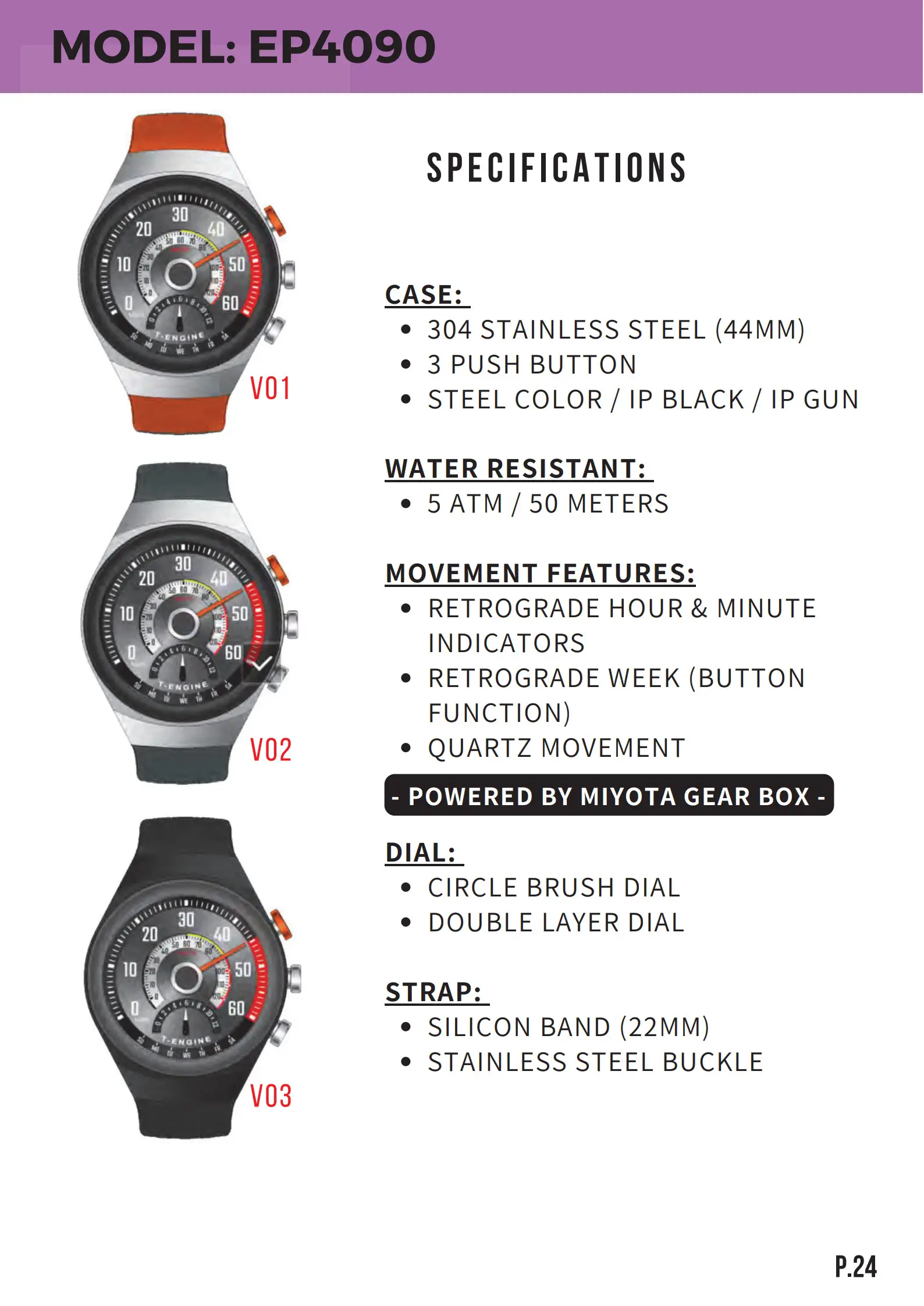 New Unique Waterproof Multi-Functional Mechanical Watch Jump Hour Movement High Movement Durable Comfortable Gearbox Watch