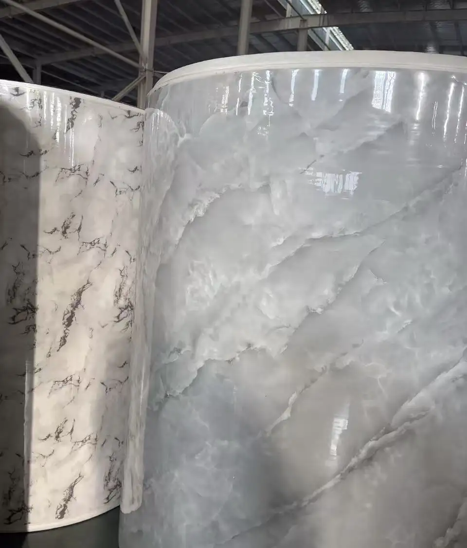 Marble Wallpaper PVC Wallpaper Roll Self-adhesive Self-coating Wall Sticker Home Bathroom Apartment Decoration