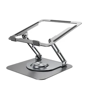 AeroDynic X1 Silver Aviation Aluminum Laptop Accessories Esports Stand 360 Heat Dissipation Rotating Base Fully Compatible All