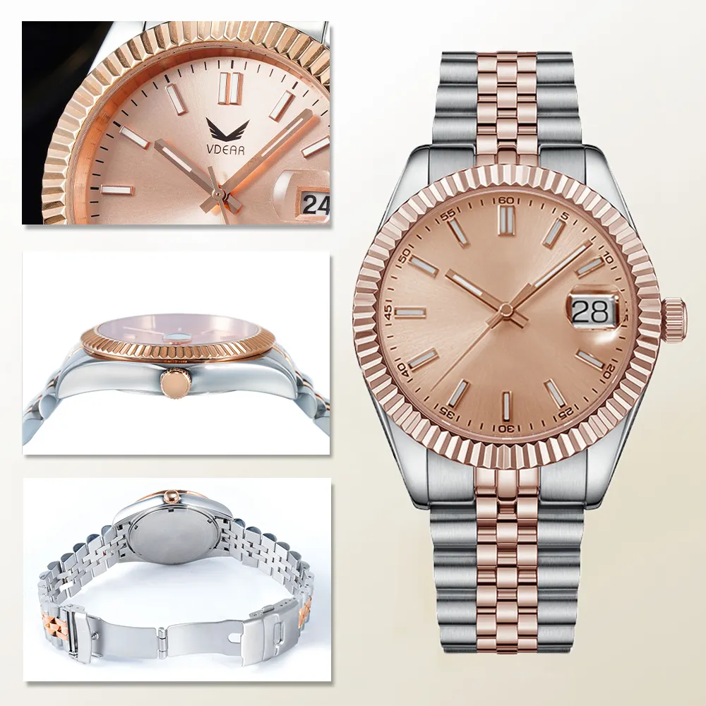 Automatic Mechanical Watch Men Luxury Mechanical Watch Men's Mechanical Watch Mesh Bracelet Minimalist Design Modern Montre