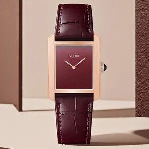 Elegant Square Ultra Thin Case Quartz Waterproof Classic Watch Arabic Dial Custom Logos Luxury Watches Men And Women