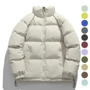 Custom Hot Selling Stand-up Collar Zipper Outdoor Warm Thick Jacket Fashion High Quality Plus Size Winter Casual Jacket For Men