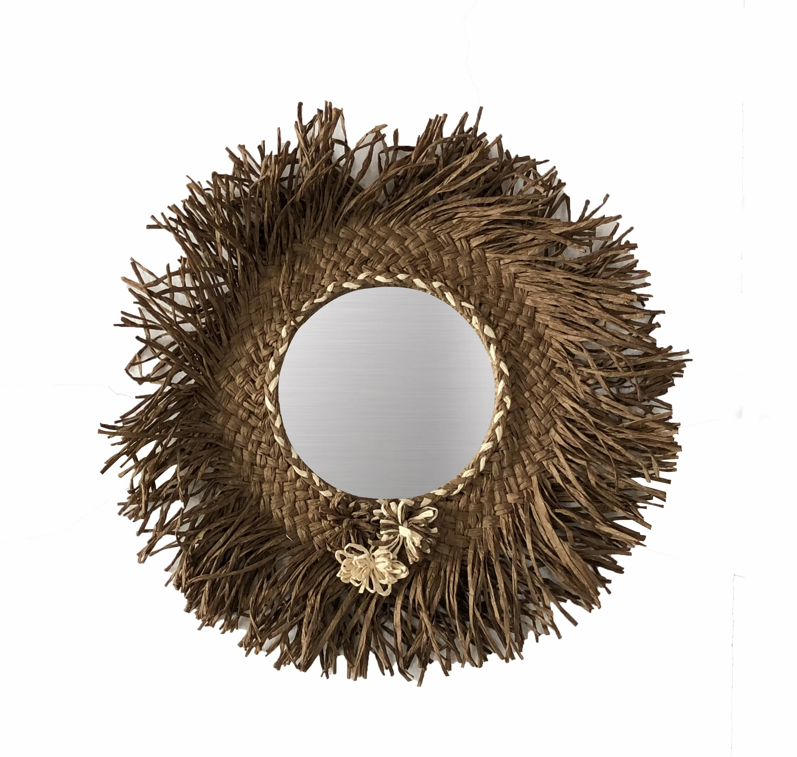 Custom Antique Large Round Luxury Home Decor Hanging Wall Mirror New Design for Living Room Salon-Miroir Espejo Spiegel