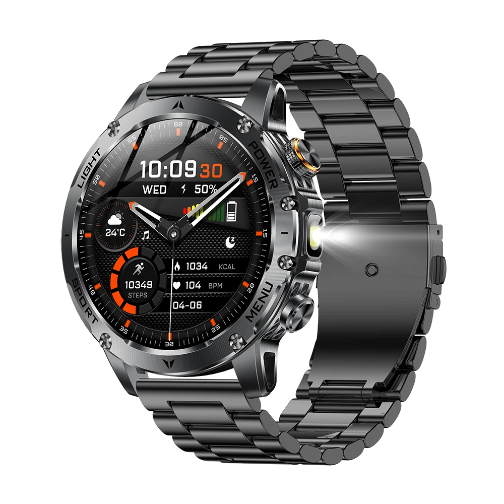 TKYUAN Smart Watch AK87 Big Battery Smartwatch Outdoor Sports Fitness Tracking Call Answering IP68 Waterproof Smart Watch Men