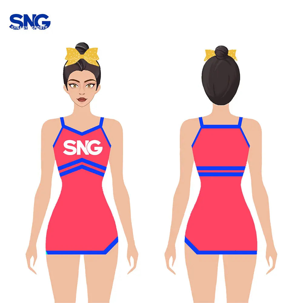 Adult Women Cheerleading Uniform Custom Sublimation Crop Top Skirt Cheer Practice Wear Team Performance Apparel OEM