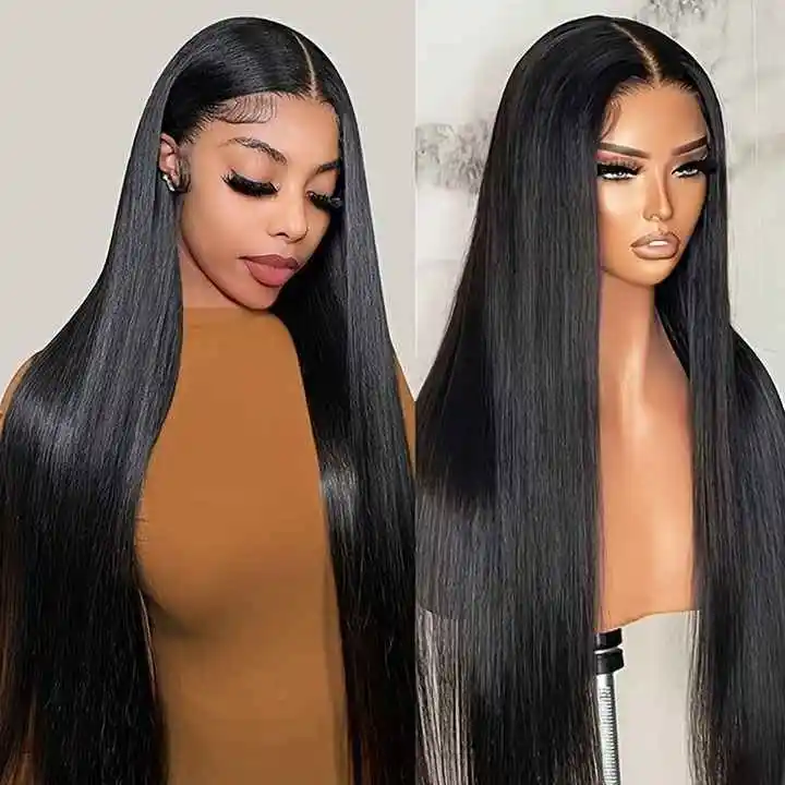 Hot Sales Human Hair 13x4 HD Lace Front Bone Straight Virgin Brazilian Human Hair Wig Vendor Perruque 360 Full Lace Frontal Wigs