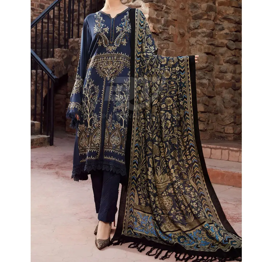 2026 Middle East Women Shalwar Kameez Dupatta Modest Wear Export Women Shalwar Kameez Custom Size