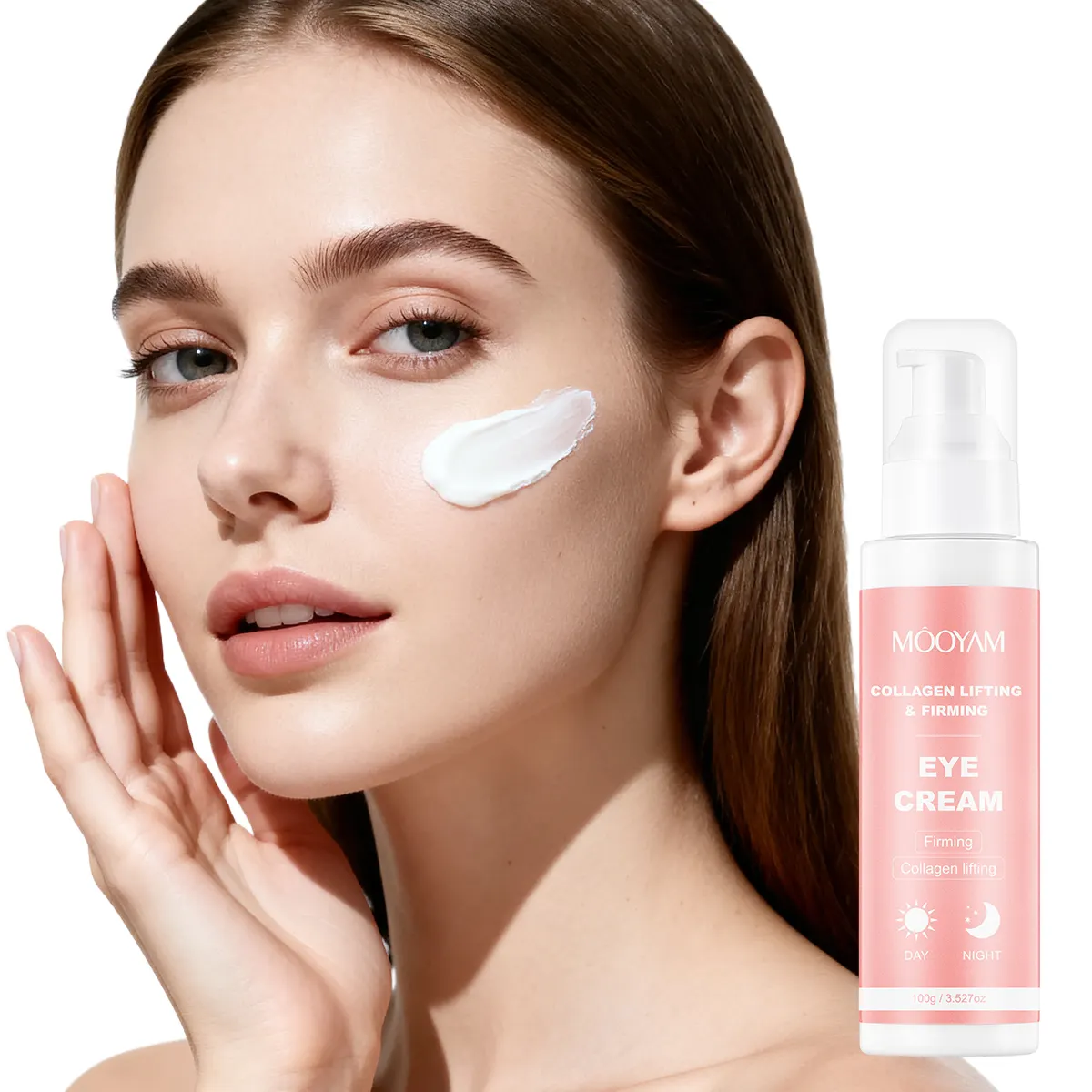 Private Label OEM Collagen Firming Eye Cream Moisturizes, Hydrates, Reduces Dark Circles, Whitens and Brightens the Eyes