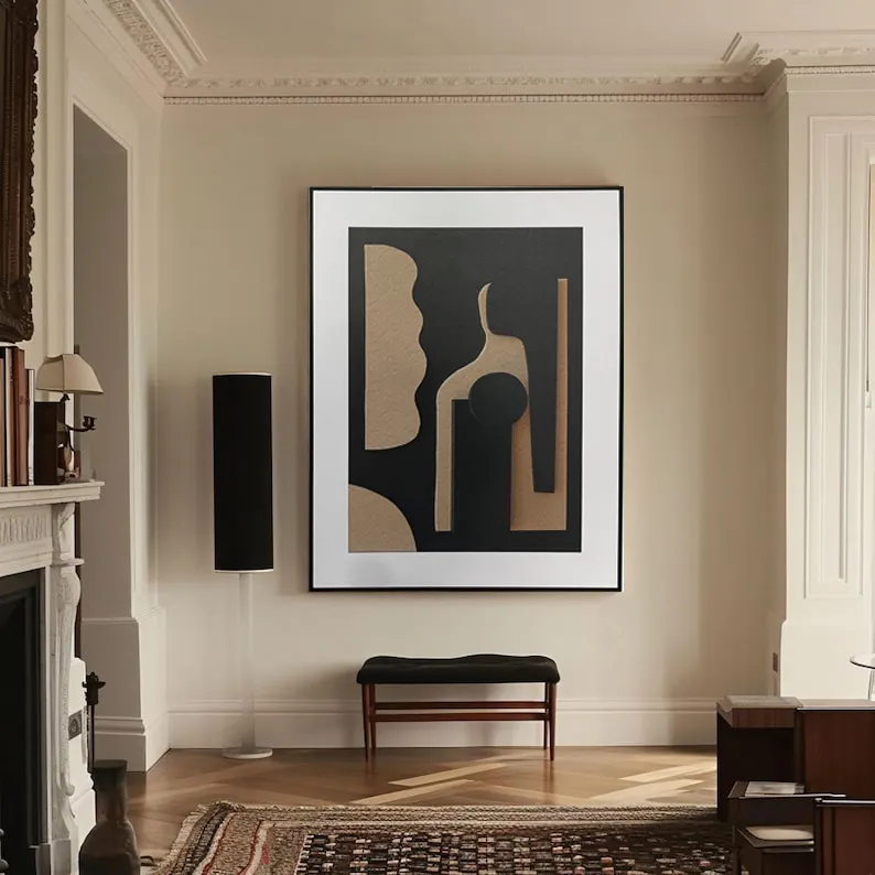 Modern Living Room Home Decor Luxury 3d Wall Art Decor Wood Carving Painting Relief Handmade Painting