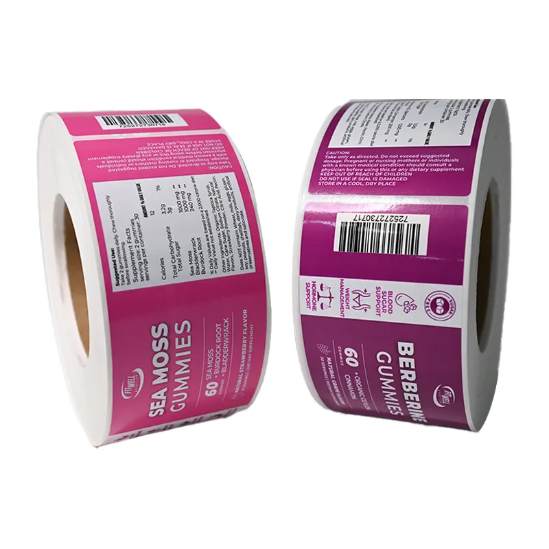 Custom Skin Care Cosmetics Labels Stickers Self-adhesive Waterproof Vinyl Health Products Gold Foil Packaging Labels