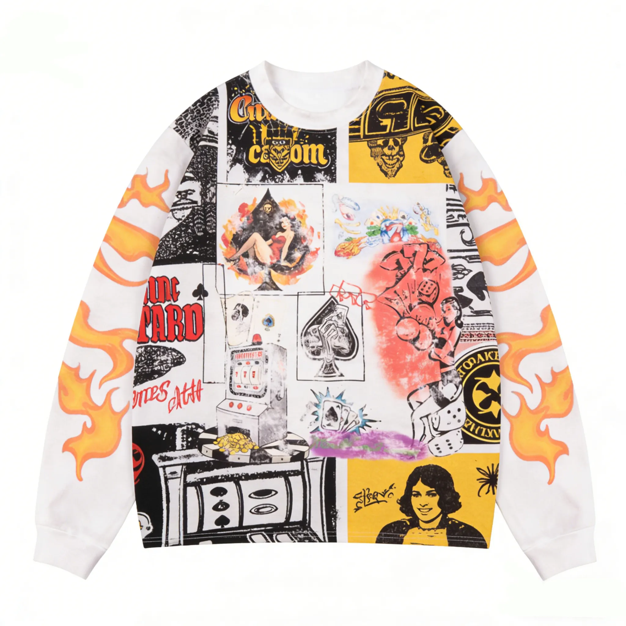 Custom Heavyweight Cotton Thermal Short Sleeve Hip Hop Embroidered Men's Oversize T-Shirt and Silk Screen Printing Knit Waffle