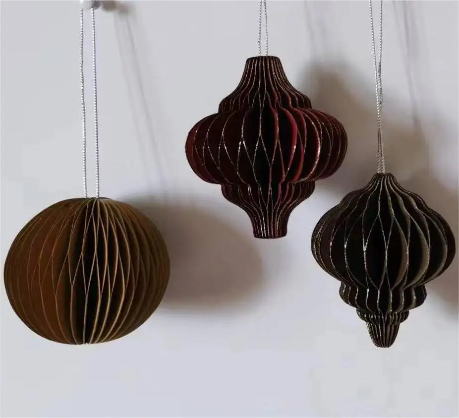 Portable Origami Handicrafts for Home Decoration-Paper Honeycomb Decorations for Christmas Thanksgiving New Year Valentine's Day