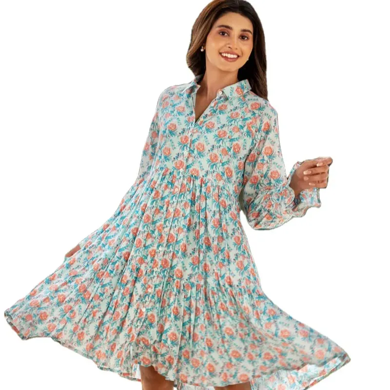 Best Top Collection for Girls Long Sleeve Knitted Handmade Boho Party Wear Short Dress