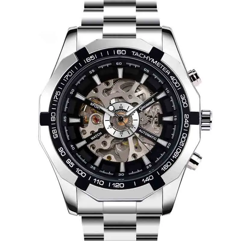 High Quality Luxury Men's Automatic Mechanical Watch Stainless Steel Case Luminous 3-Bar Water Pointer Waterproof Feature Charm