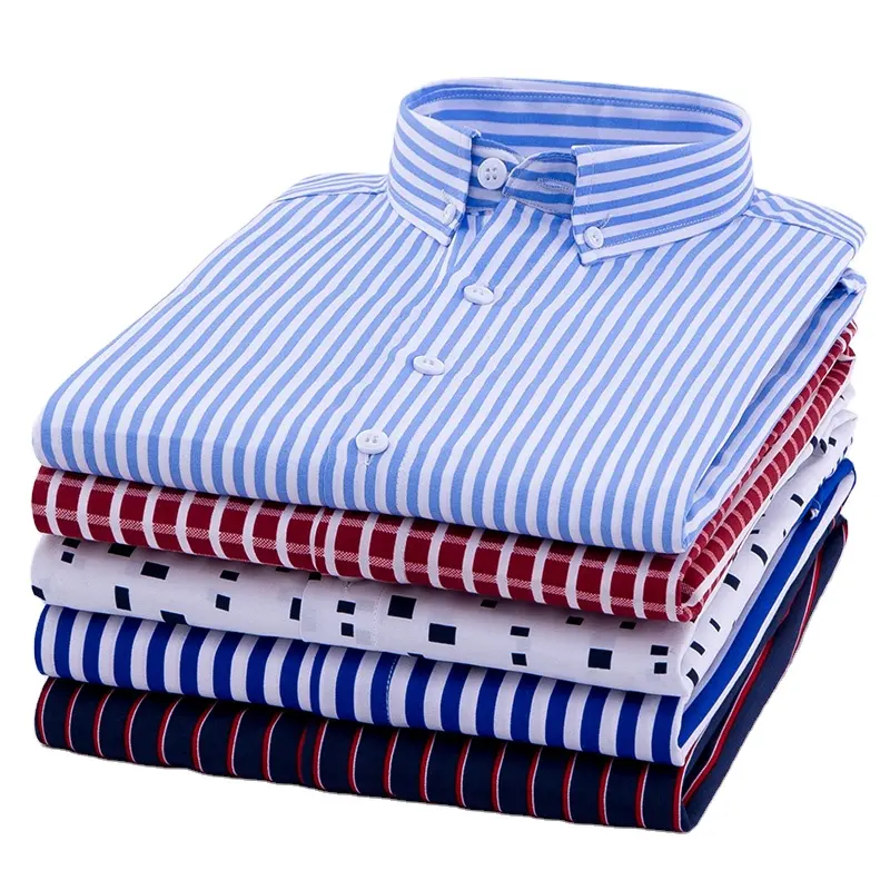 Men's Dress Shirts Customized Striped Design Long-Sleeved Slim Fit Mens Dress Shirt Men's Customized Shirts Stylish