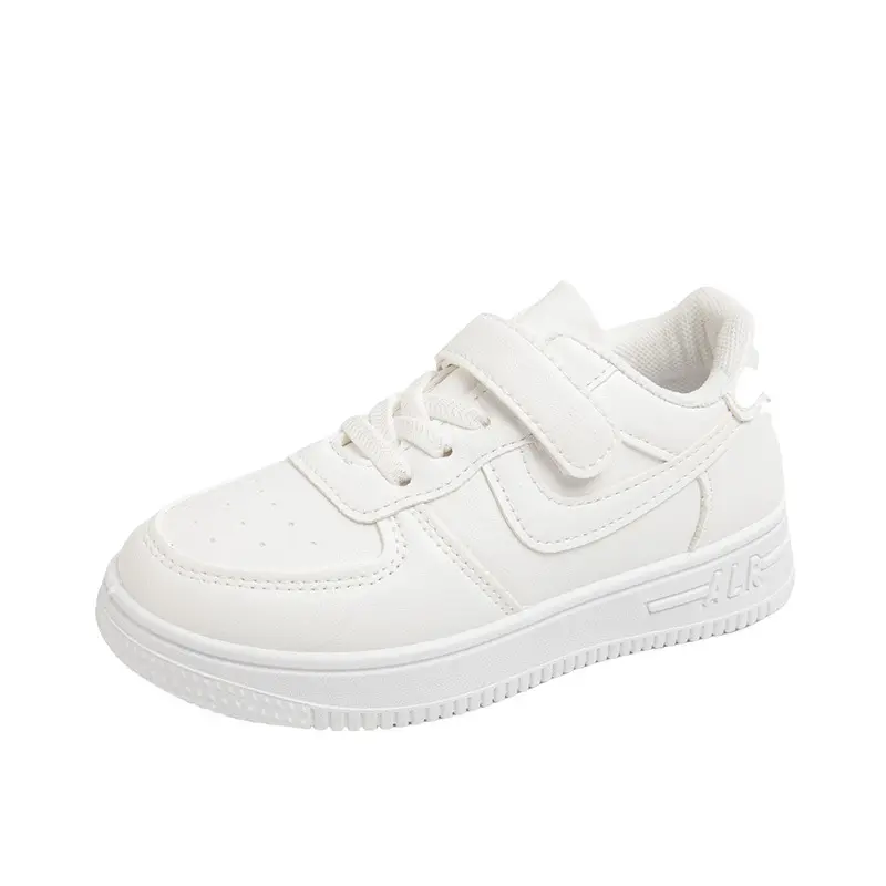 Premium Kids' White Shoes for Spring & Autumn Student Performance with Unisex Versatile Soft-Sole Sports Children's Shoes