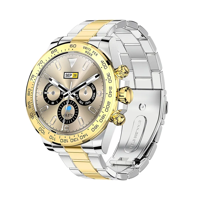 AW13 Smart Watch Dafit Zinc Alloy Traditional Watch Appearance 1.28 Inch Business Style Men' Smartwatch BT Call