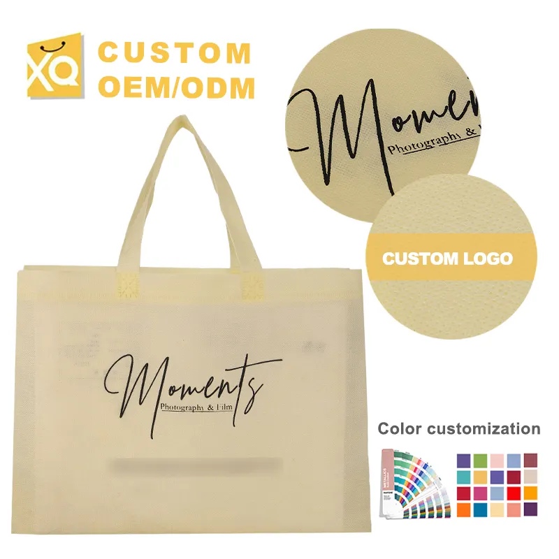 Wholesale Eco-Friendly Recycled Reusable Fabric Shopping Tote Bags Non-Woven Bag for Exhibitions