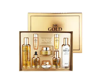 Anjo Professional 24K Gold Skin Care 6Set Korea Cosmetic 99.9% Pure Gold-containing Six Sets of Skin Care Nourishing