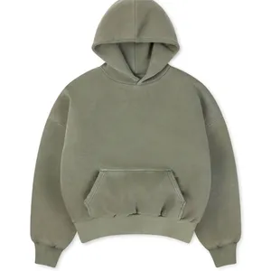 High Quality Men's Zip-up Hoodie Heavyweight Cotton-Polyester Oversized Full Zipper Boxy Style Customizable Hooded For Autumn
