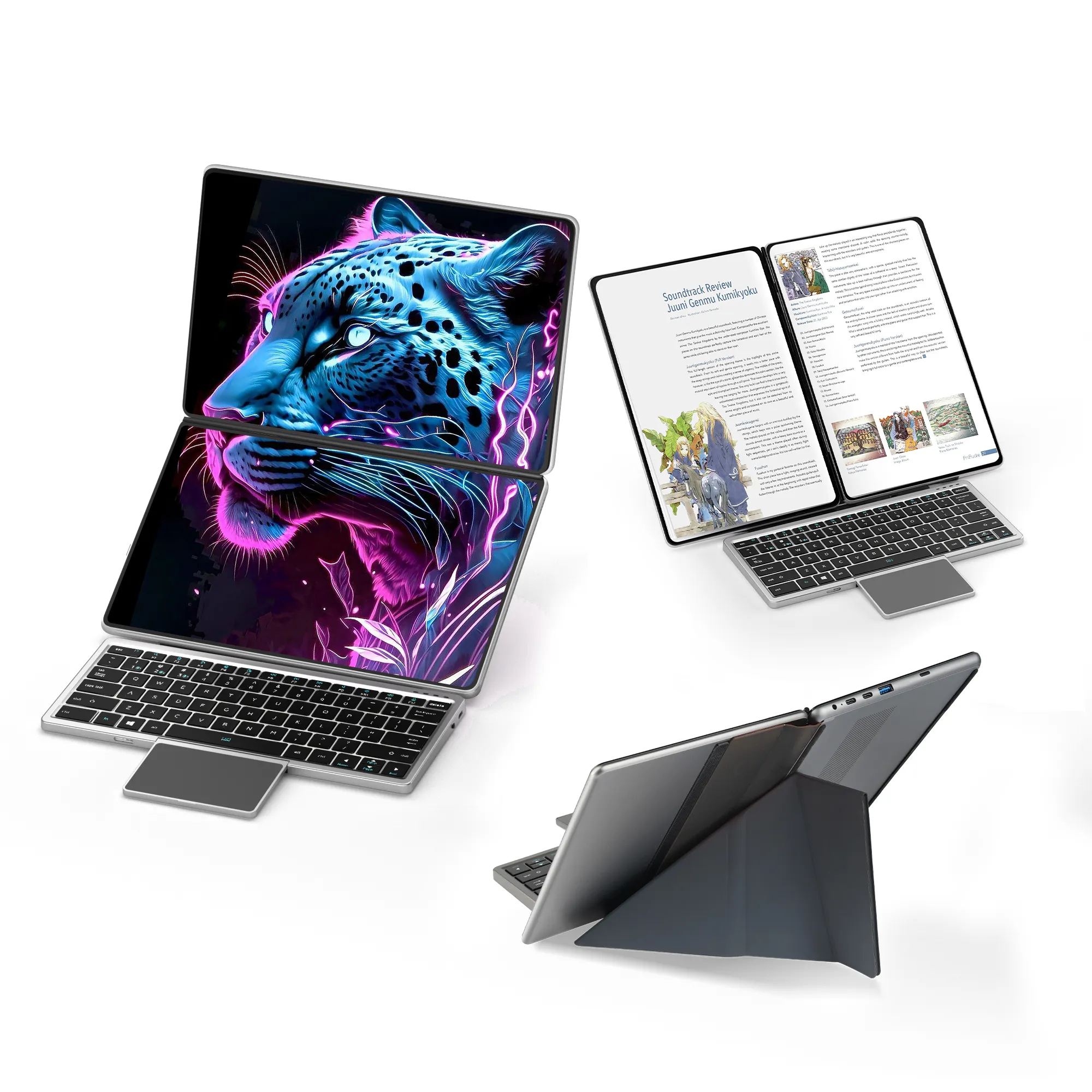 2026 Factory New 14 Inch Dual Touch Screen Ultrabook Intel N150 Quad Core Aluminum Laptop US 1920x1200 Display for Business Use