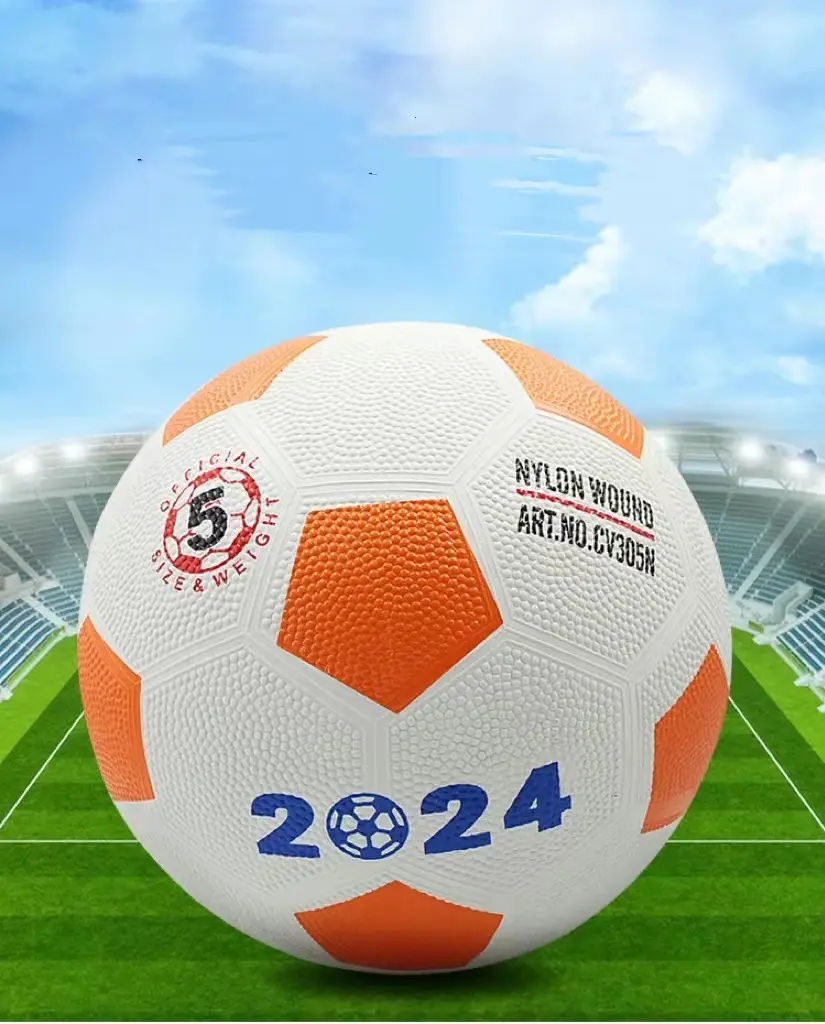 Factory Direct Sale Rubber Size 345 Wear-Resistant and Explosion-Proof Sports Soccer Ball/Football for Teenagers Entertainment