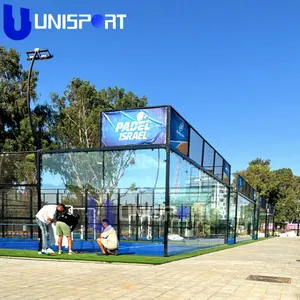 Factory Customized UNISPORT Padel Court 10*20 m ODM Panoramic Tennis Court Sport Equipment Sports Court Cover Tent Artificial