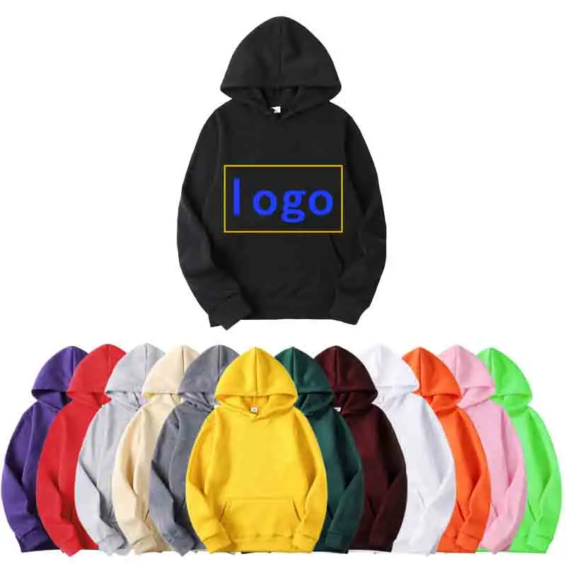 Wholesale 220GSM Cheap Unisex Hoodie Oversized Fleece Fabric Embossed Custom Screen Autumn Hoodie Own Logo Blank Hoodies Men"