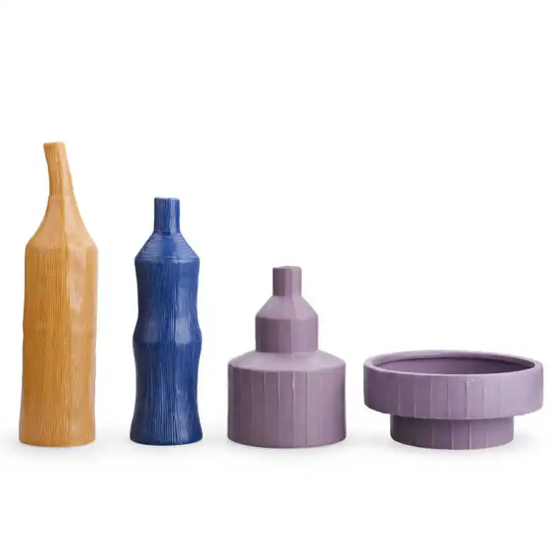 Unique Home Decor Porcelain Desktop Ornament Decorative Living Room Accessories Ceramic Flower Vase