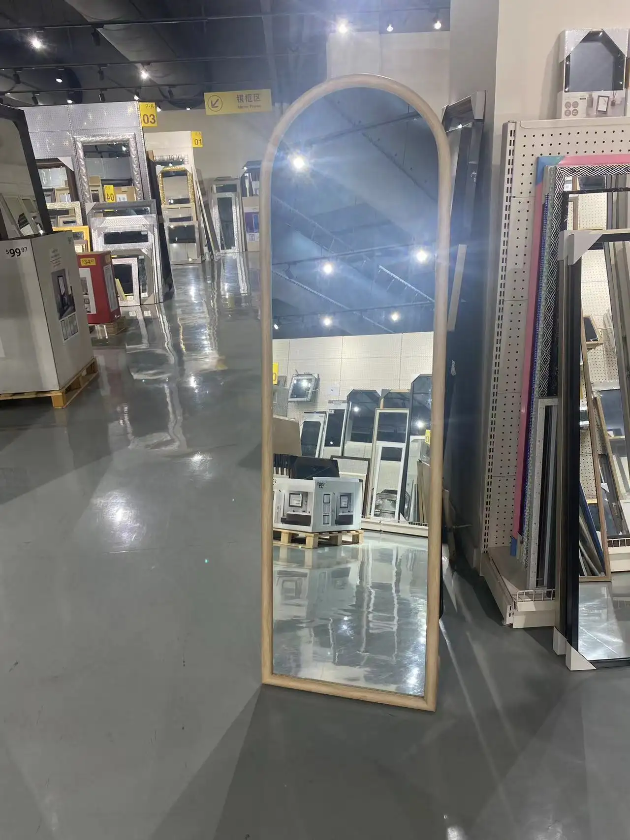 Gold Framed Luxury Mirror for Living Room Wall Decor - Modern Style, Premium Craft & Durable Build