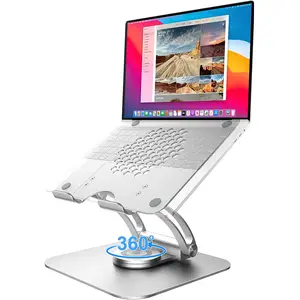 IDock Adjustable Ergonomic Laptop Holder with 360 Rotating Base Portable Computer Stand Laptop Riser