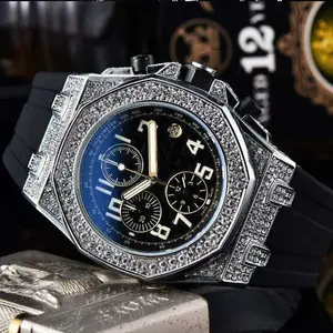 Iced Out Watch for Men Luxury Diamond Gold Men Bling Hip Hop Fashion Jewelry