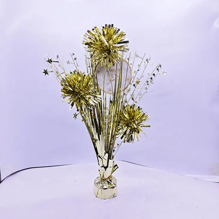 Shiny Metallic Standing Gold Spray Centerpiece Star Table Decoration Glitter Decor for New Year Home Party Supplies Accessories