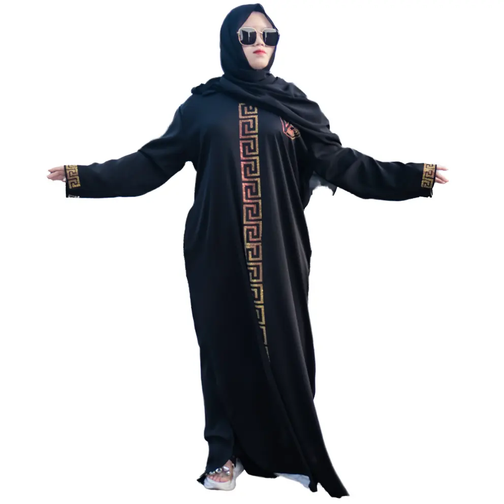 Zaynab Dubai Abaya Women's Luxury Muslim Dress Long Sleeve Breathable Polyester