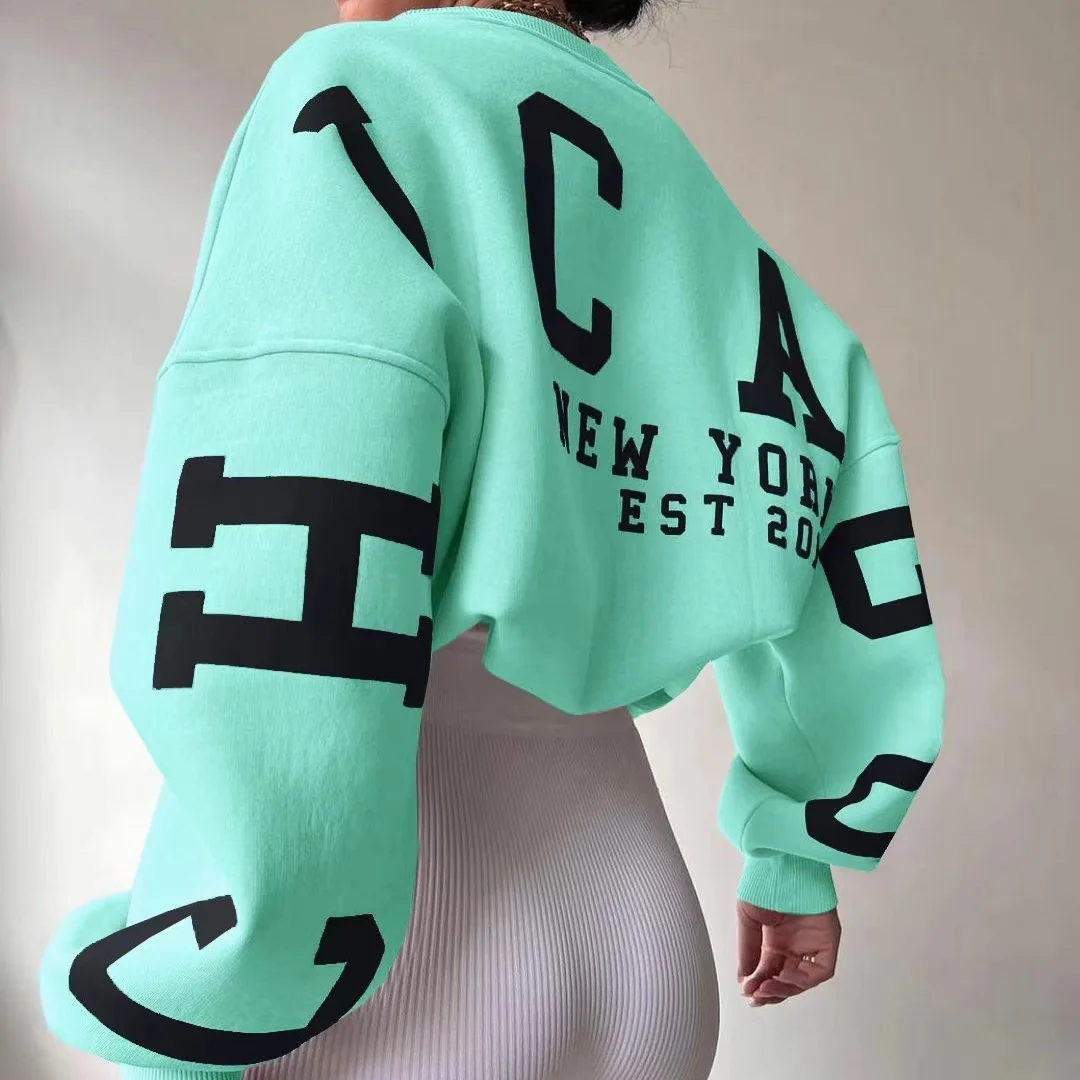 Women's High Quality Y2K Long Sleeve Pullover Hoodie With Custom Logo Super Dalian Street Wear for Winter