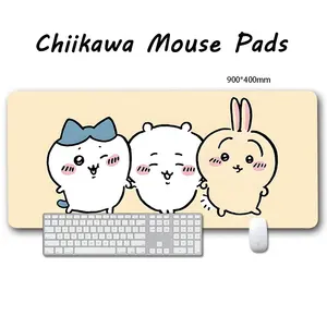 Cartoon Anime Mouse Pad Chiikawa Mousepads Large Non-slip Keyboard Mouse Pad Pc Computer Accessories Creative Desktop Decoration