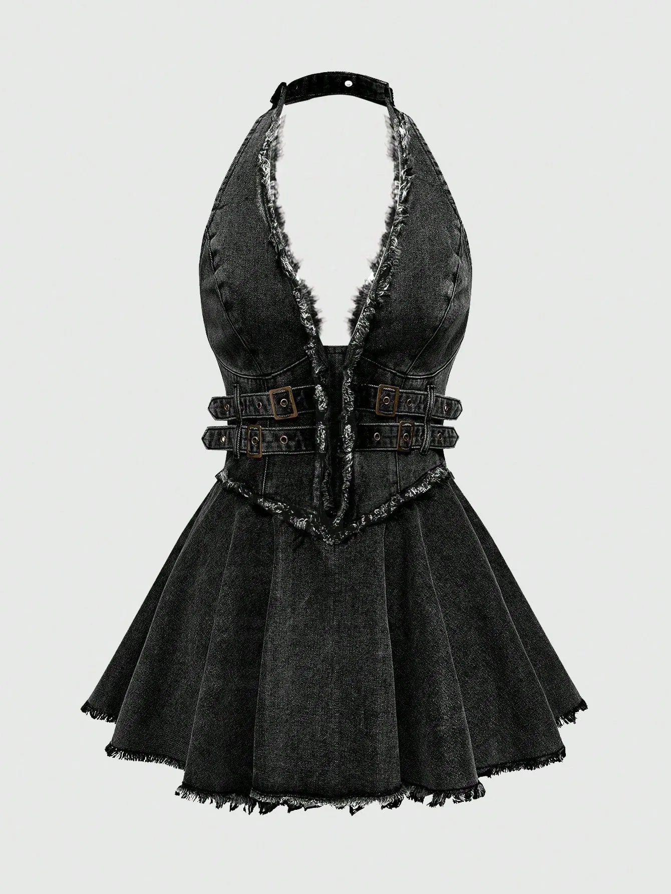 Denim Dress Women Y2K Style Strapless with Belt High Quality Factory Supply Manufacturer Custom Low OEM MOQ