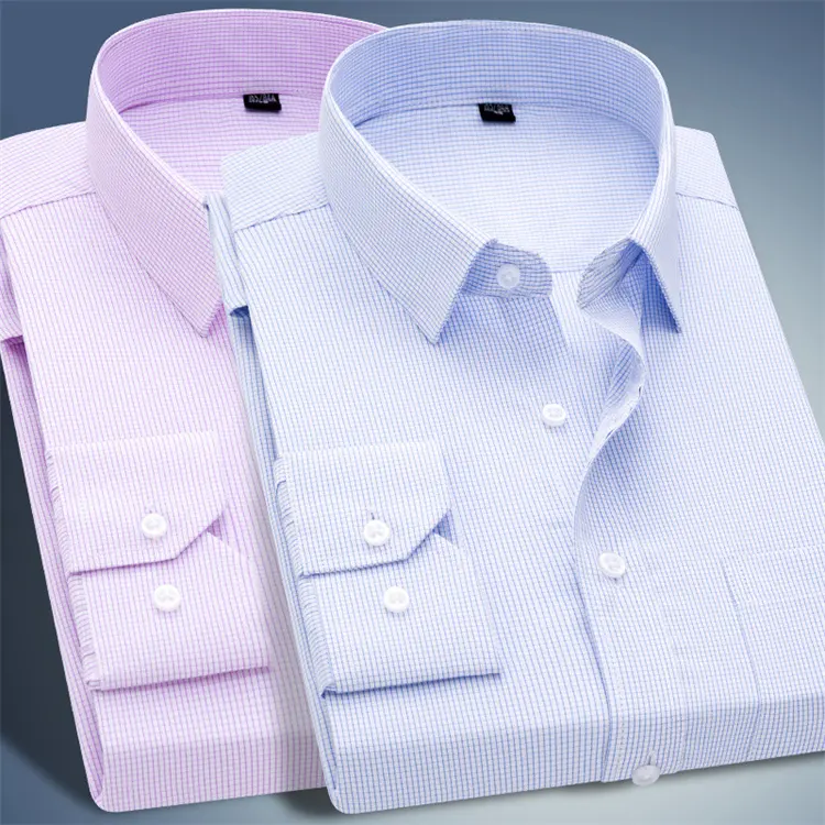 Men's Business Casual Long Sleeve Shirt Men's Workwear Wear Shirt