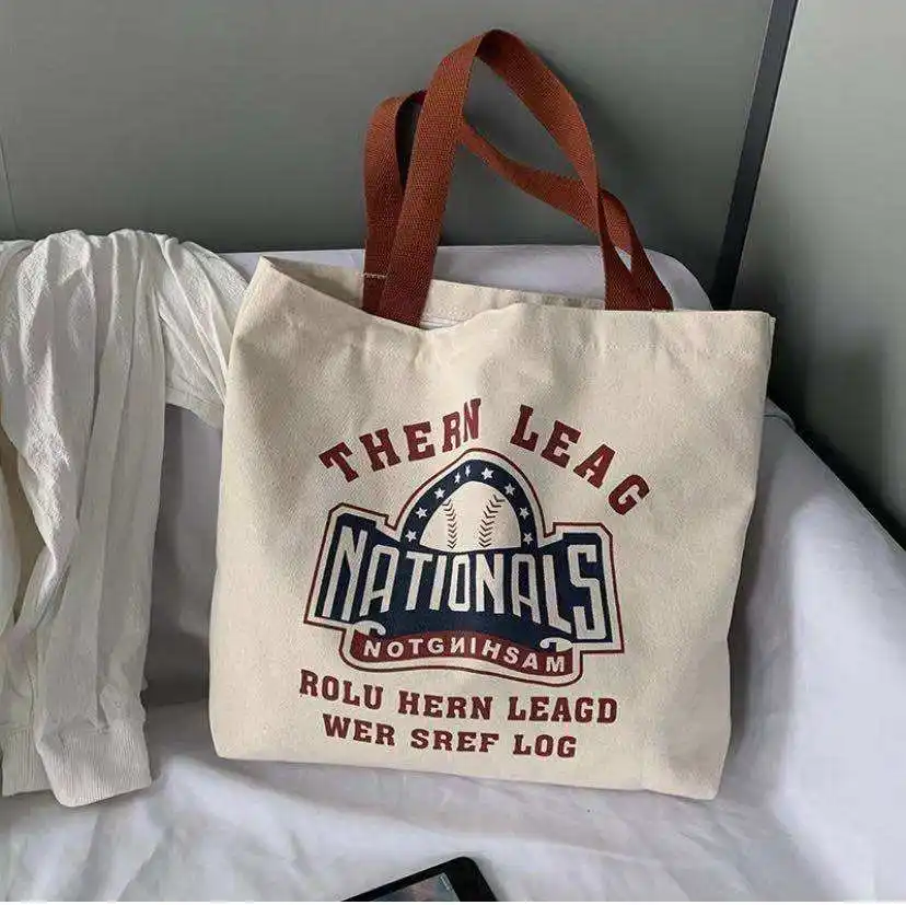 Original factory new design cotton canvas tote bag portable large capacity shopping tote bag