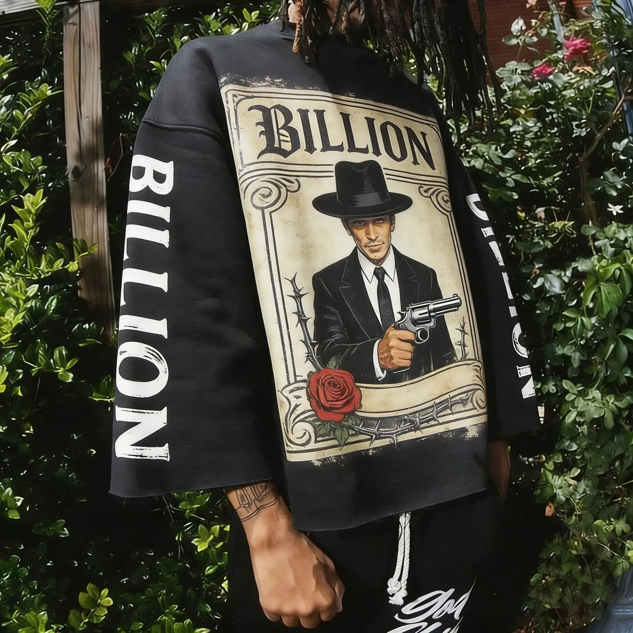 Custom Billion Men's Vintage Style Oversized Boxy T-Shirt 100% Cotton O-Neck Collar Graphic Crop Length Direct Sale