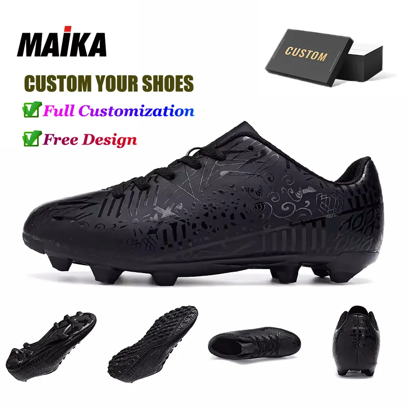 Design Shoes Factory Custom Sneakers Futbol American Men Turf Outdoor Football Shoes Chuteira Futsal Indoor Soccer Shoes for Men