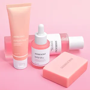 Private Label Korean Skin Care Set Moisturizing Salmon Serum Dropper PDRN Mask Toner Soap Cream Skin Care Set